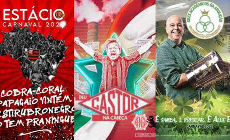 Flamengo, Castor de Andrade, Alex Escobar... Os enredos relacionados ao futebol do Carnaval 2022