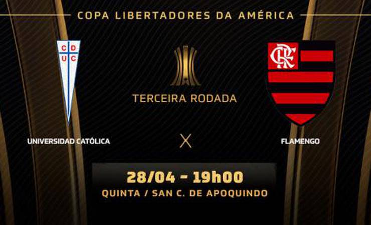 Universidad Católica x Flamengo: prováveis times, desfalques e onde assistir ao jogo da Libertadores