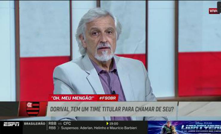 Sormani compara Flamengo com Cruzeiro e afirma: 'Tem que pensar no rebaixamento'
