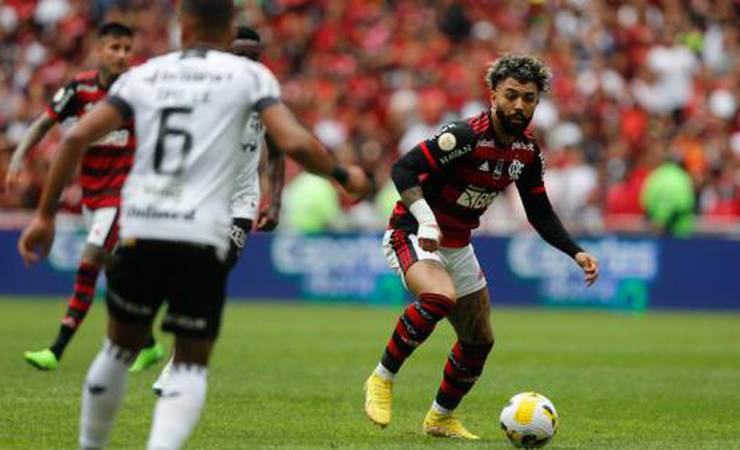 Com gols e expulsões de Gabigol e Jô, Flamengo e Ceará empatam no Maracanã