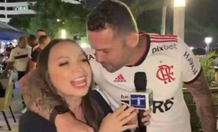 Repórter sofre assédio de torcedor do Flamengo durante cobertura da final da Libertadores