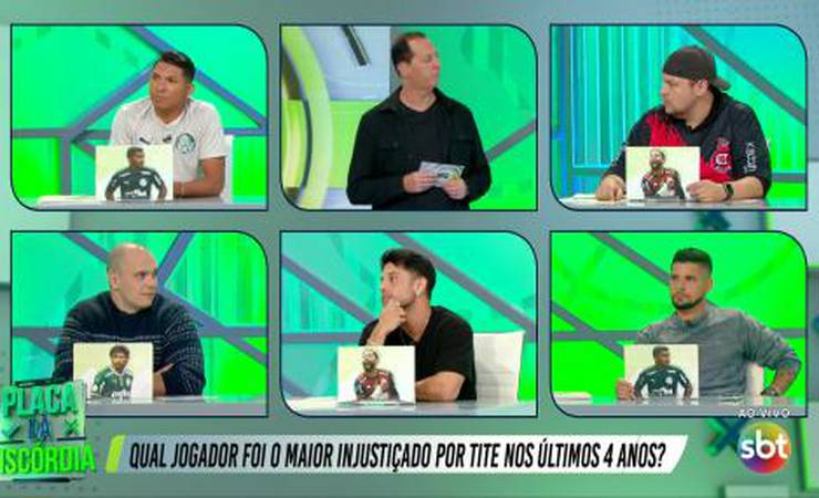 Programa do SBT escolhe jogadores de Palmeiras e Flamengo como os mais injustiçados da 'Era Tite'